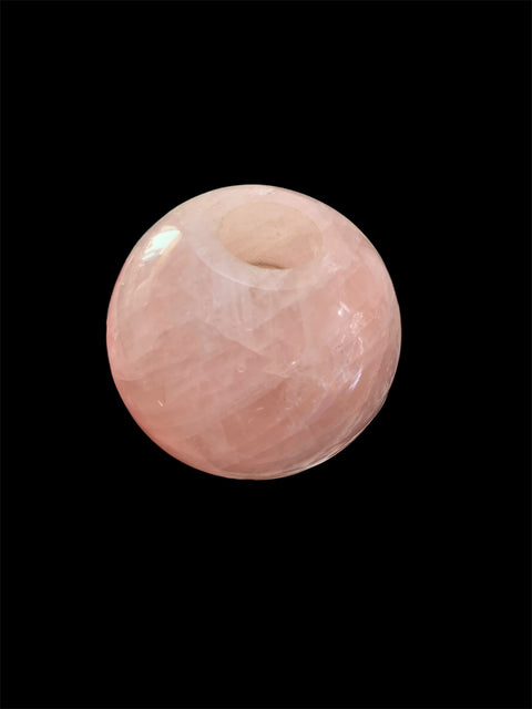 Bougeoir en Quartz Rose