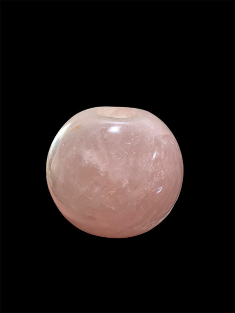 Bougeoir en Quartz Rose