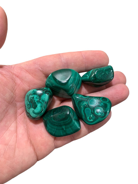 Malachite pierres polies